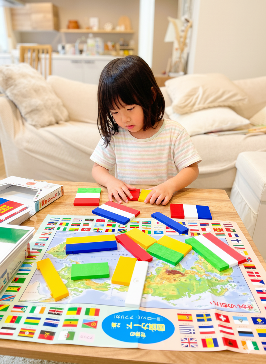 3色で作る 世界の国旗ブロック