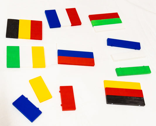 ３色で作る　世界の国旗ブロック